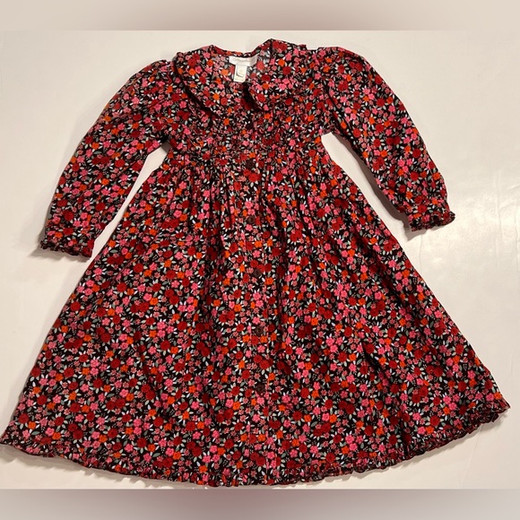 Strasburg Other - Strasburg Cotton Corduroy Floral Long Sleeve Dress Size Girls 6 Years